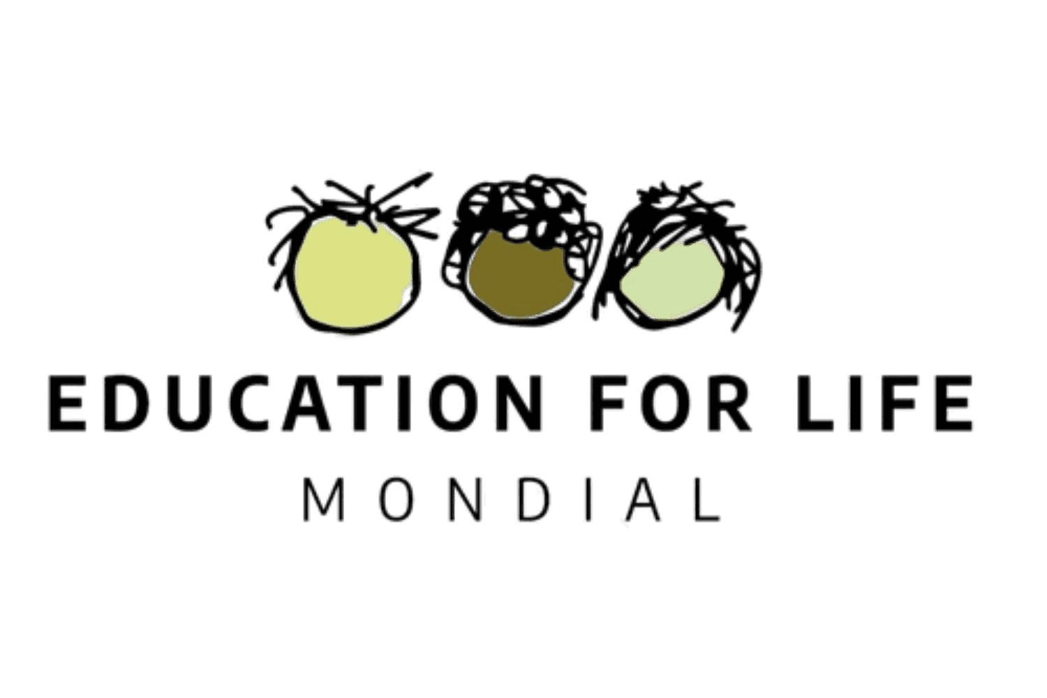 Three stylized faces above "Education for Life Mondial" text.